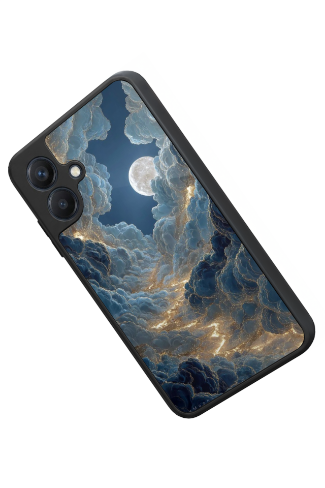 Samsung Galaxy A07 Uyumlu Ay Tasarımlı Glossy Premium Kılıf