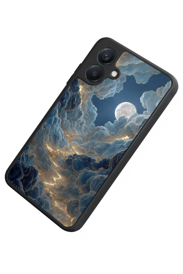 Samsung Galaxy A07 Uyumlu Ay Tasarımlı Glossy Premium Kılıf