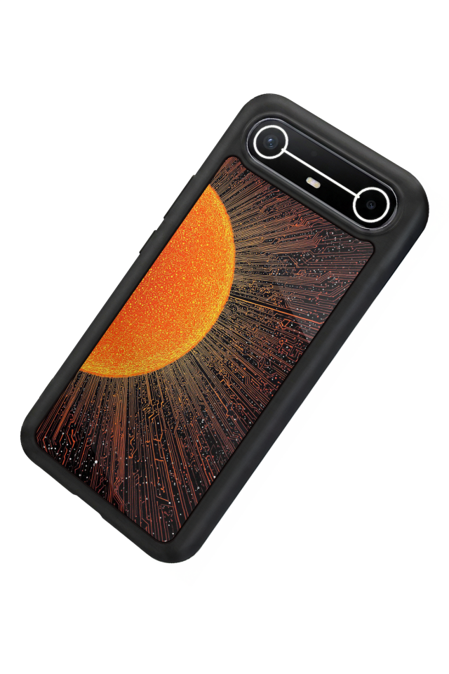 Tecno Spark Slim 5G Uyumlu Güneş Tasarımlı Glossy Premium Kılıf