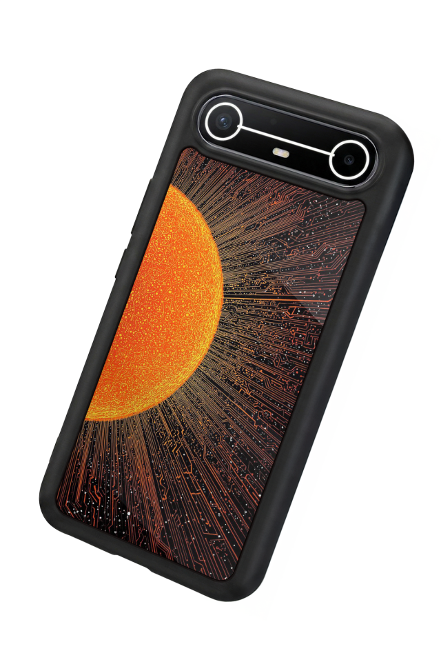 Tecno Spark Slim 5G Uyumlu Güneş Tasarımlı Glossy Premium Kılıf