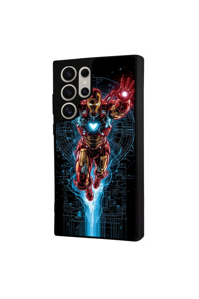Samsung Galaxy S22 Ultra Uyumlu Iron Man ( Demir Adam ) Tasarımlı Glossy Premium Kılıf