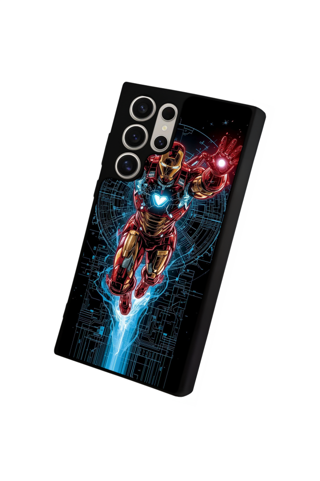 Samsung Galaxy S22 Ultra Uyumlu Iron Man ( Demir Adam ) Tasarımlı Glossy Premium Kılıf