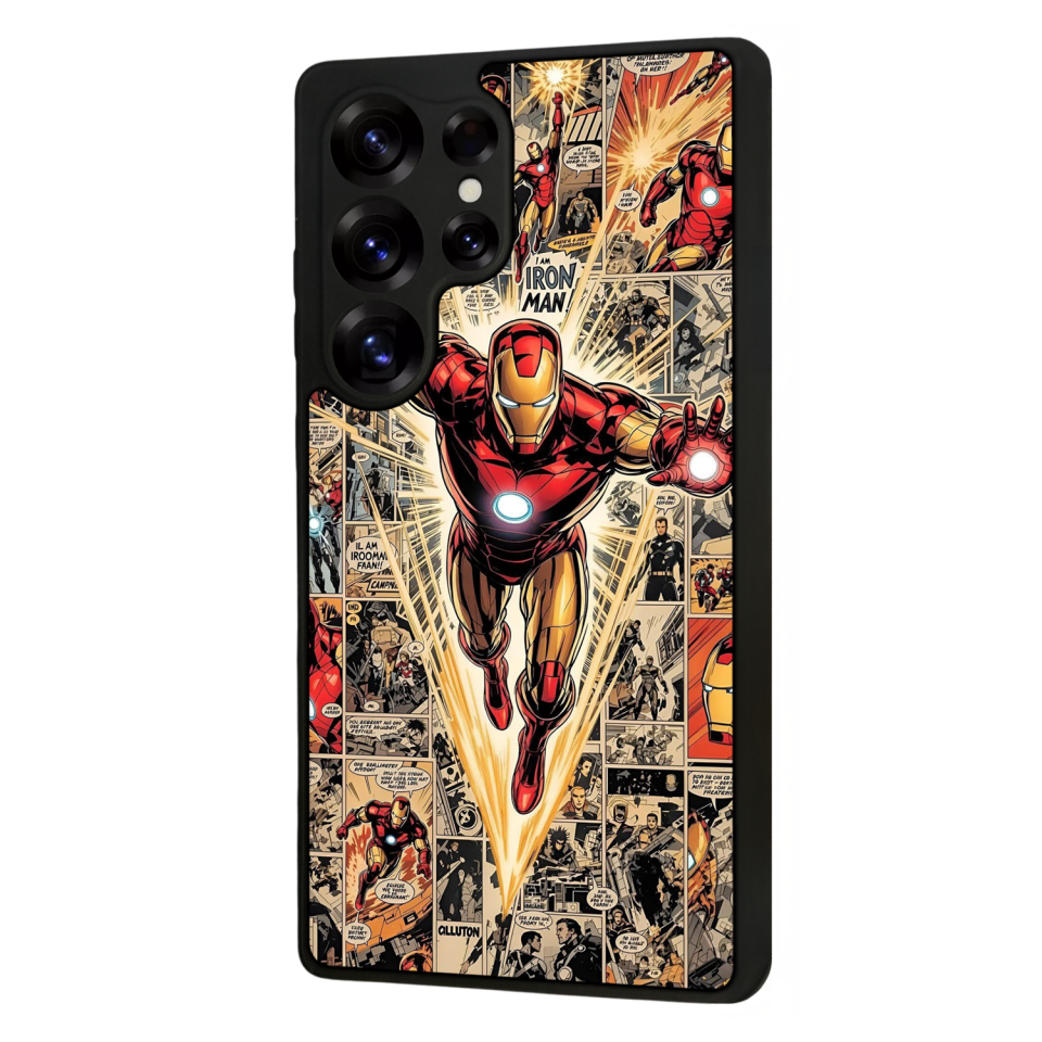 Samsung Galaxy S25 Ultra Uyumlu  Iron Man ( Demir Adam ) Tasarımlı Glossy Premium Kılıf