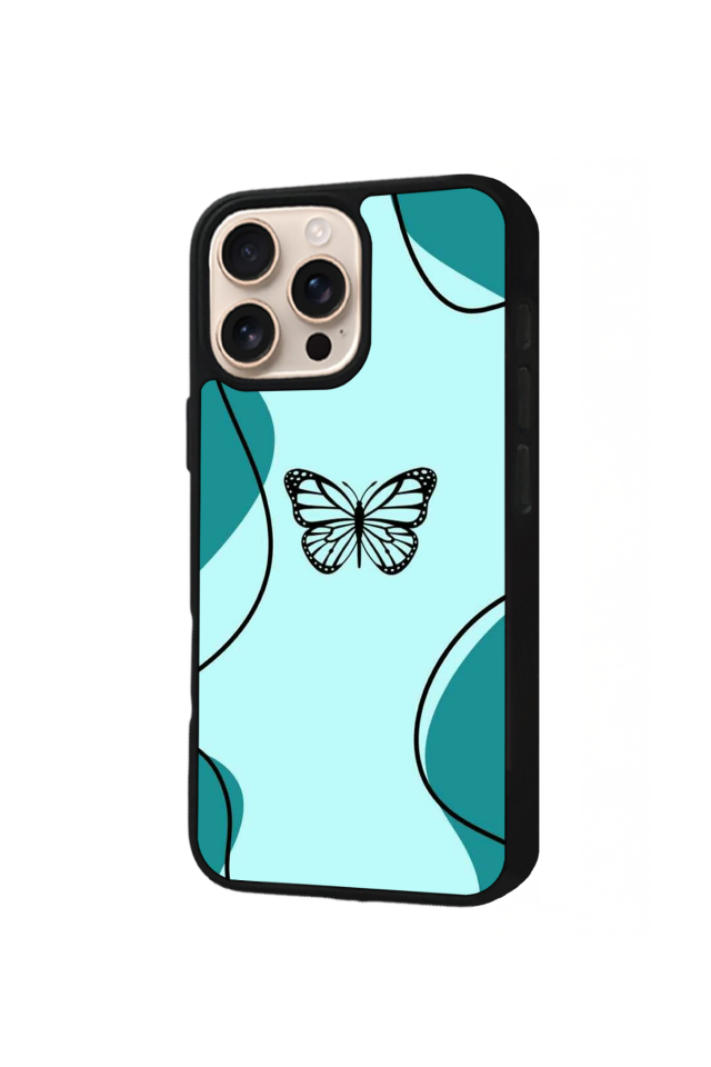 iPhone 14 Pro Max Uyumlu Kelebek Tasarımlı Glossy Premium Kılıf