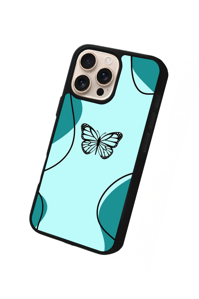 iPhone 14 Pro Max Uyumlu Kelebek Tasarımlı Glossy Premium Kılıf
