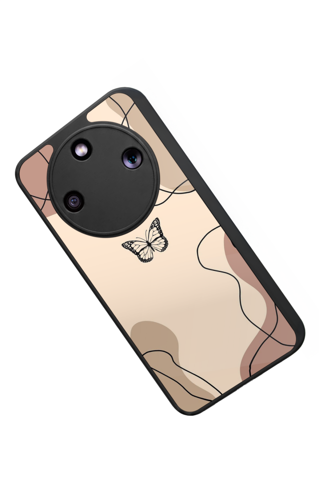 Honor Magic 8 Lite Uyumlu Kelebek Tasarımlı Glossy Premium Kılıf