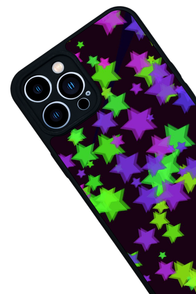 iPhone 13 Pro Max Uyumlu Retro Yildizlar Tasarımlı Glossy Premium Kılıf