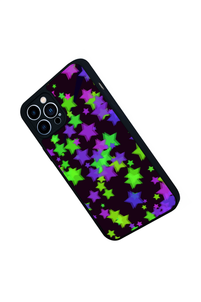 iPhone 13 Pro Max Uyumlu Retro Yildizlar Tasarımlı Glossy Premium Kılıf