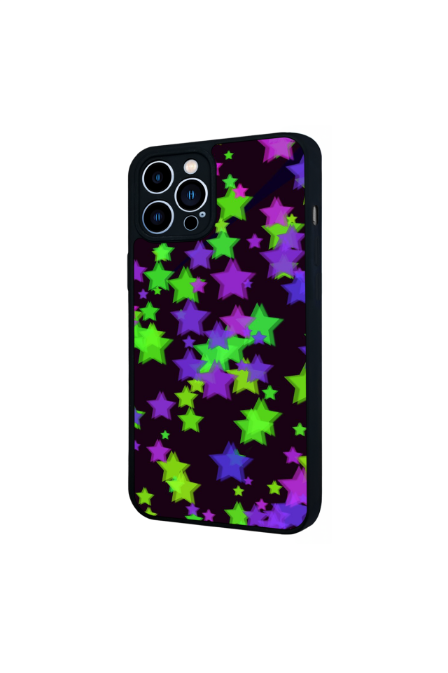 iPhone 13 Pro Max Uyumlu Retro Yildizlar Tasarımlı Glossy Premium Kılıf