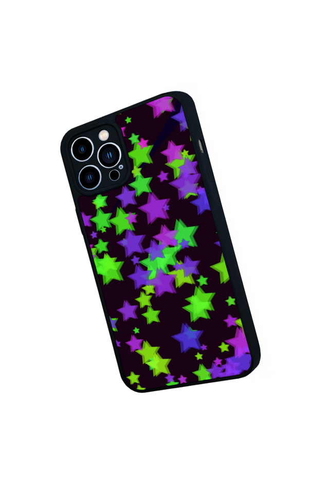 iPhone 13 Pro Max Uyumlu Retro Yildizlar Tasarımlı Glossy Premium Kılıf