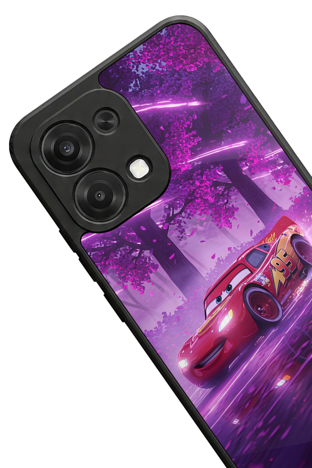 Oppo A6 Pro Uyumlu Şimsek McQueen Tasarımlı Glossy Premium Kılıf