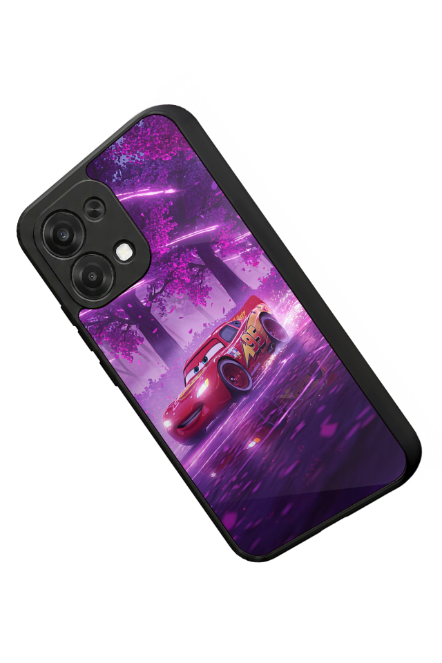 Oppo A6 Pro Uyumlu Şimsek McQueen Tasarımlı Glossy Premium Kılıf