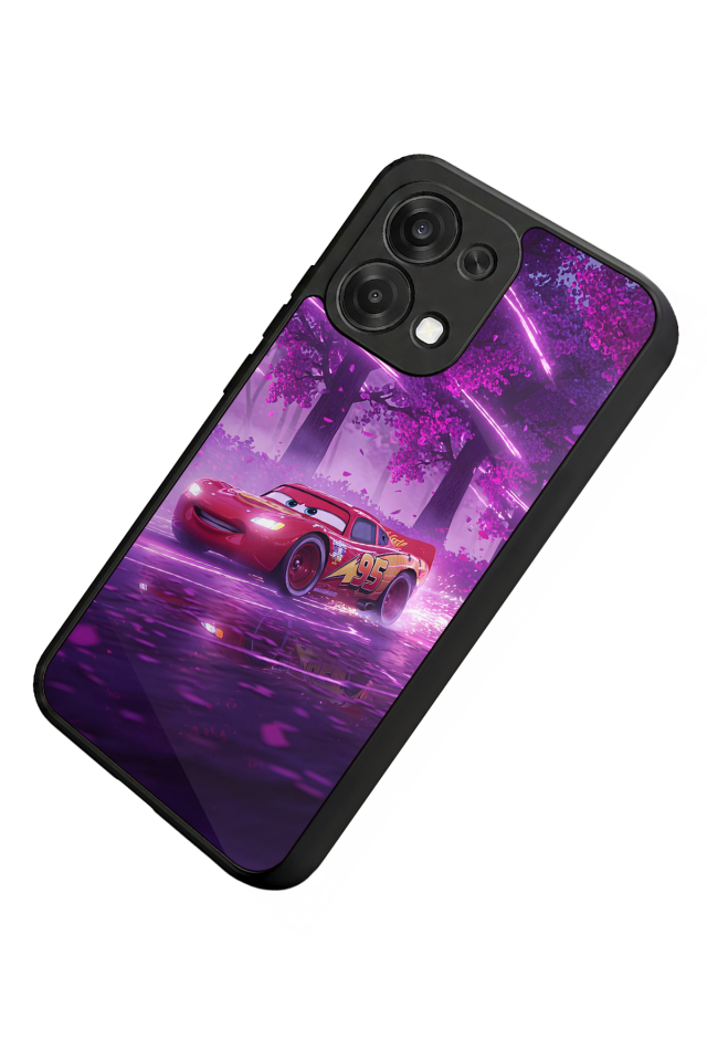 Oppo A6 Pro Uyumlu Şimsek McQueen Tasarımlı Glossy Premium Kılıf