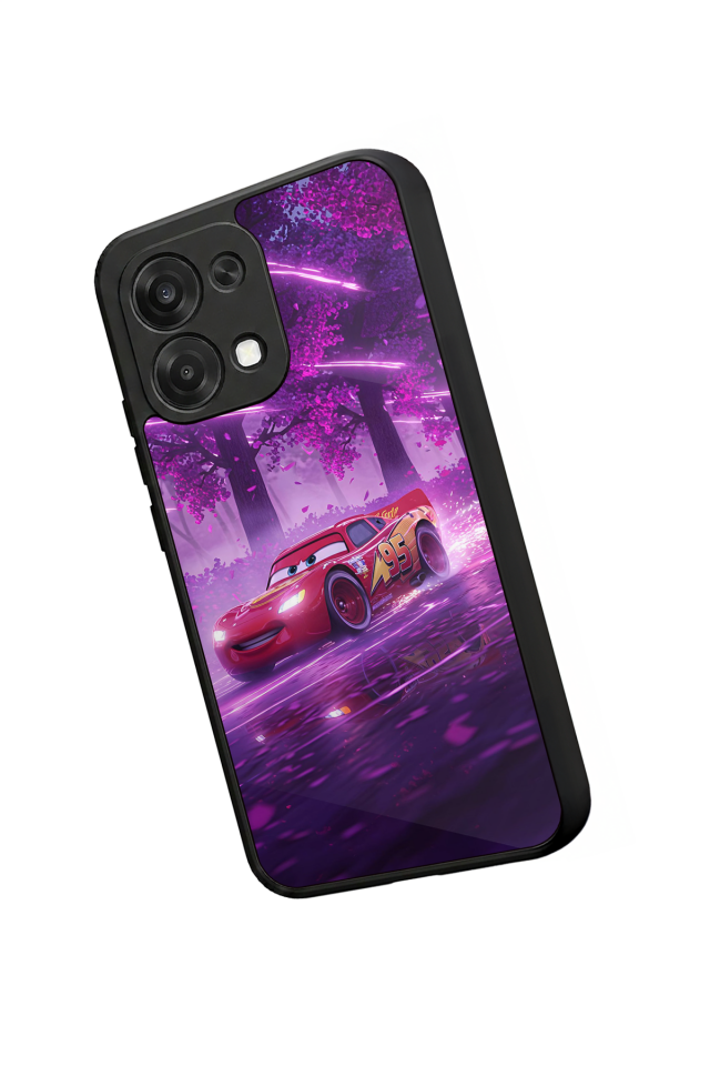 Oppo A6 Pro Uyumlu Şimsek McQueen Tasarımlı Glossy Premium Kılıf