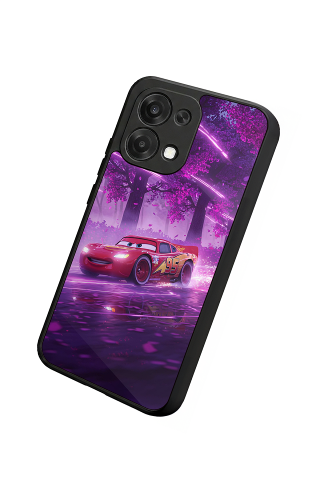 Oppo A6 Pro Uyumlu Şimsek McQueen Tasarımlı Glossy Premium Kılıf