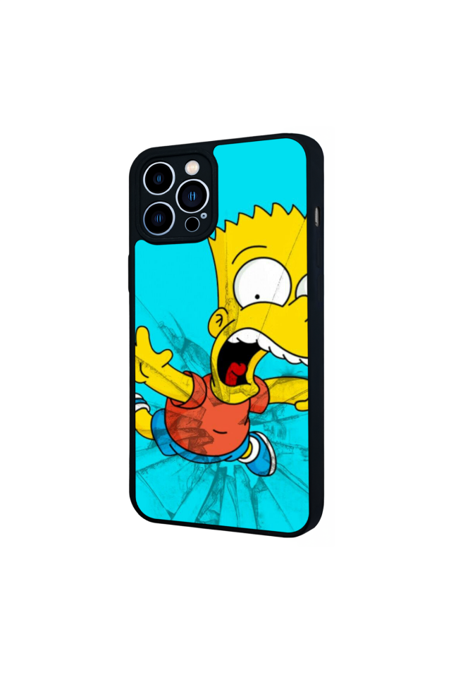iPhone 12 Pro Max Uyumlu The Simpsons Tasarımlı Glossy Premium Kılıf