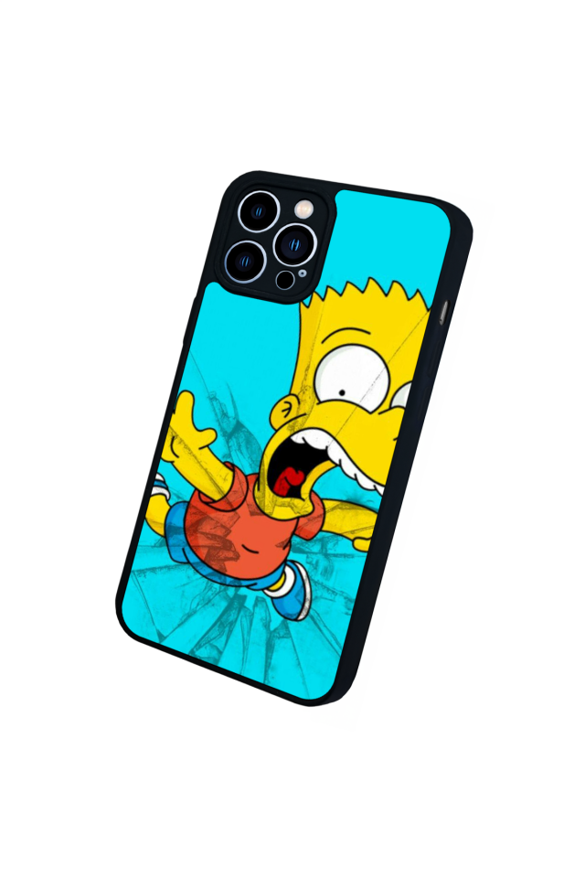 iPhone 12 Pro Max Uyumlu The Simpsons Tasarımlı Glossy Premium Kılıf