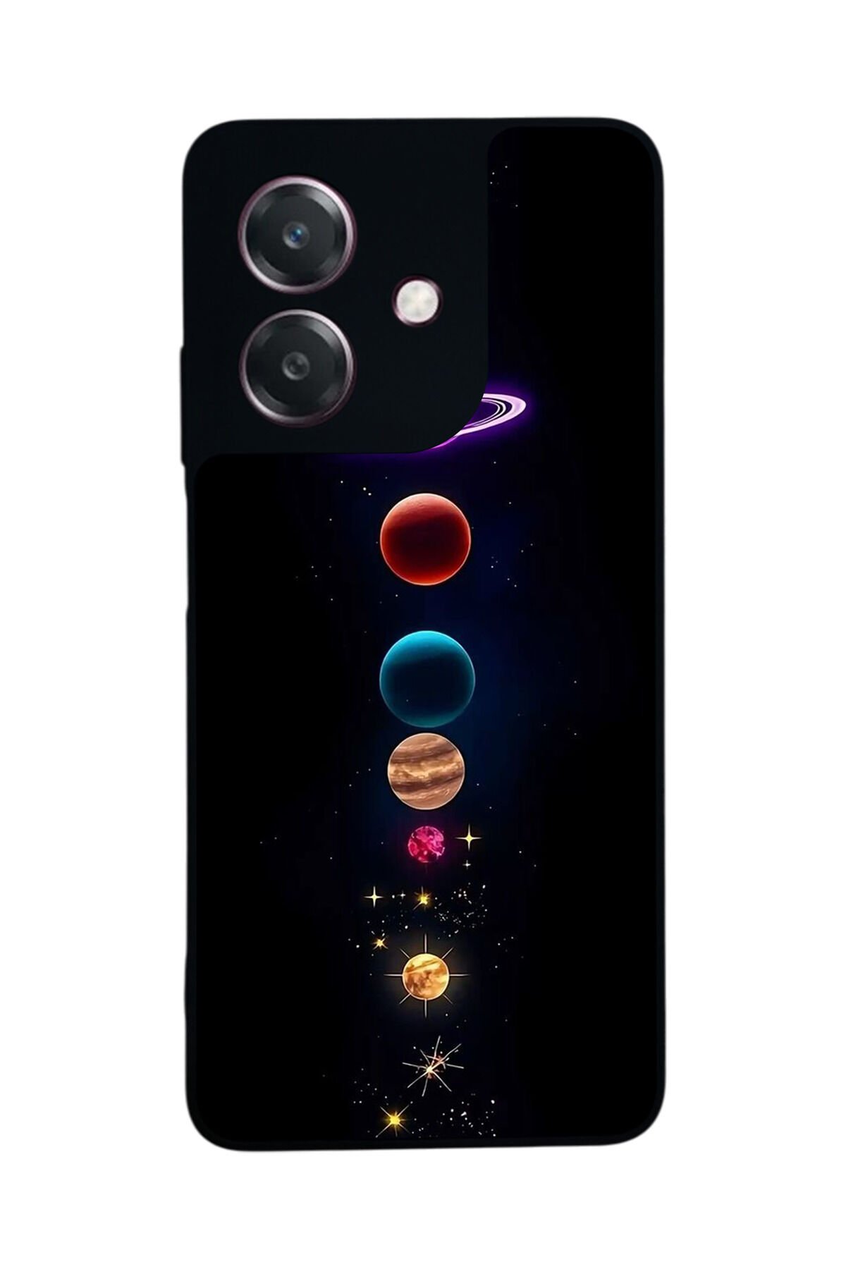 Oppo A3 5G Uyumlu Uzay Tasarımlı Glossy Premium Kılıf