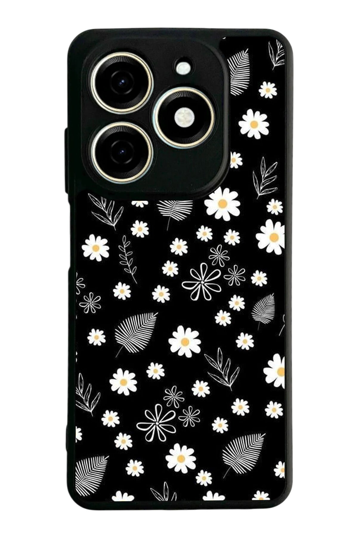 Tecno Spark 20/20C Uyumlu Floral Tasarımlı Glossy Premium Kılıf