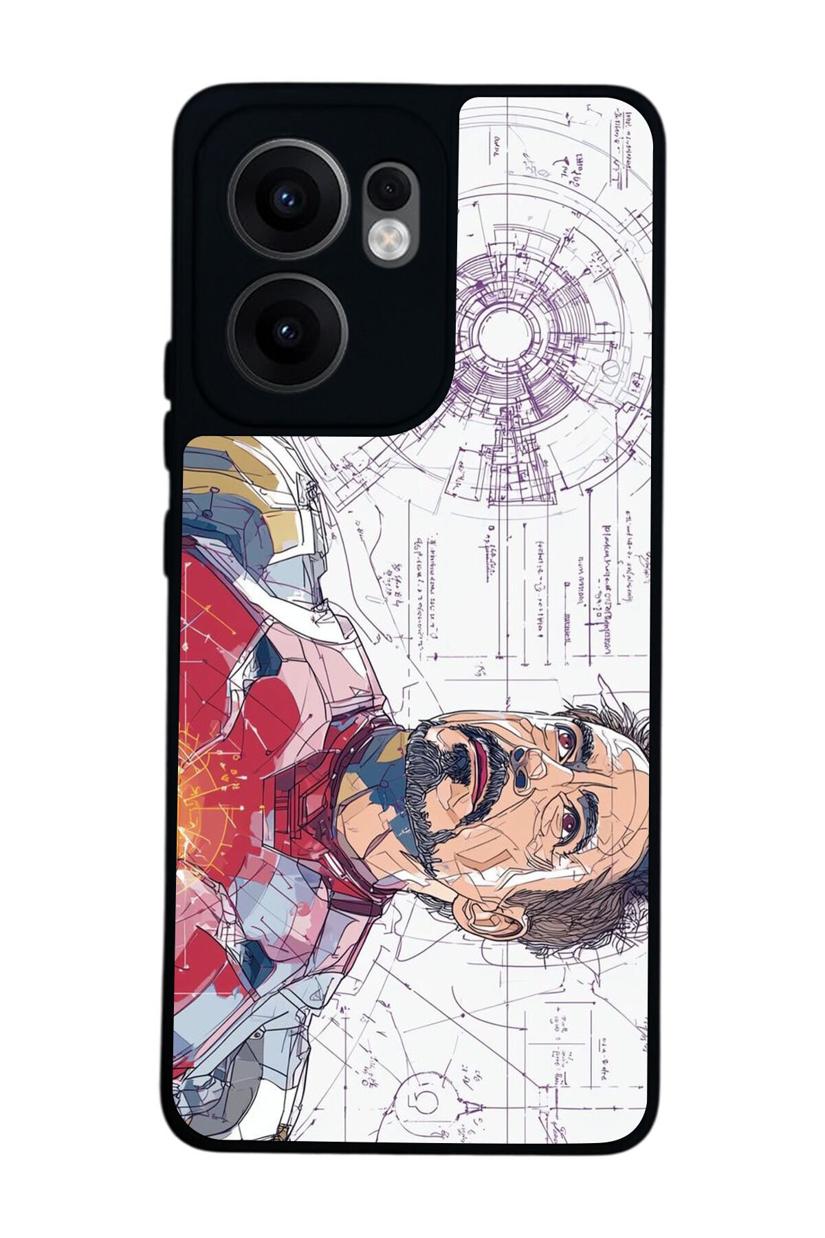 Oppo Reno 13F Uyumlu Iron Man ( Demir Adam ) Tasarımlı Glossy Premium Kılıf