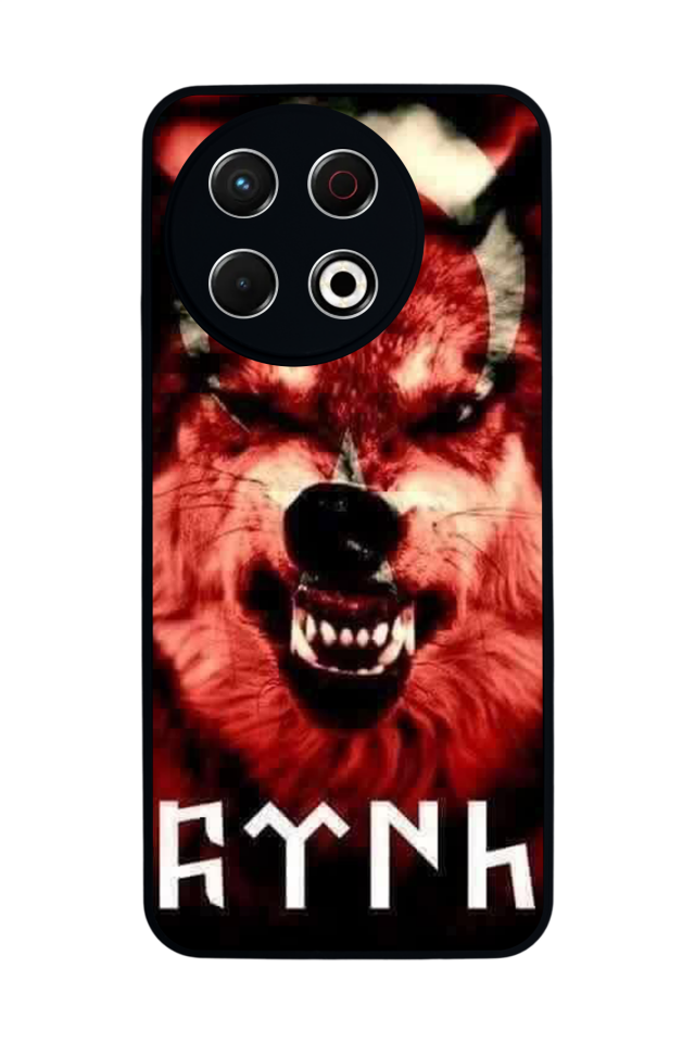 Tecno Spark 30 Pro Uyumlu Bozkurt Tasarımlı Glossy Premium Kılıf