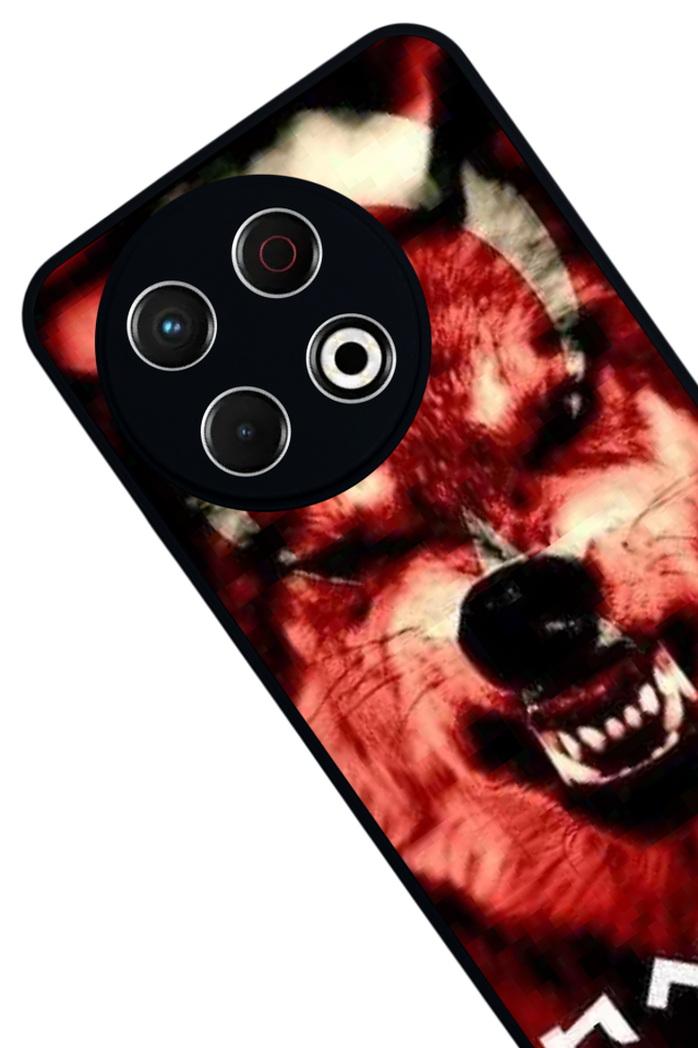 Tecno Spark 30 Pro Uyumlu Bozkurt Tasarımlı Glossy Premium Kılıf