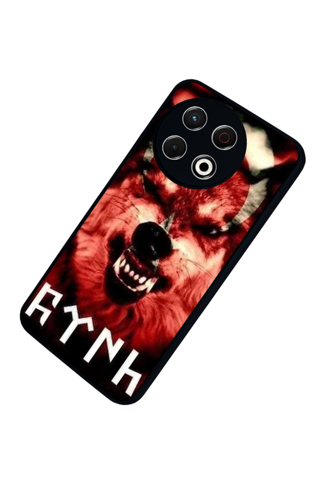 Tecno Spark 30 Pro Uyumlu Bozkurt Tasarımlı Glossy Premium Kılıf