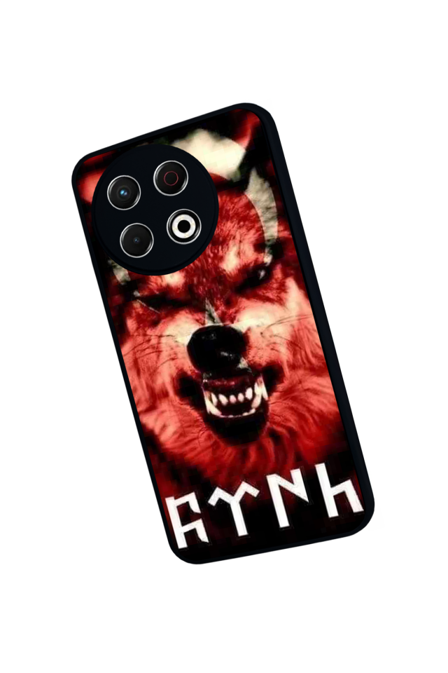 Tecno Spark 30 Pro Uyumlu Bozkurt Tasarımlı Glossy Premium Kılıf