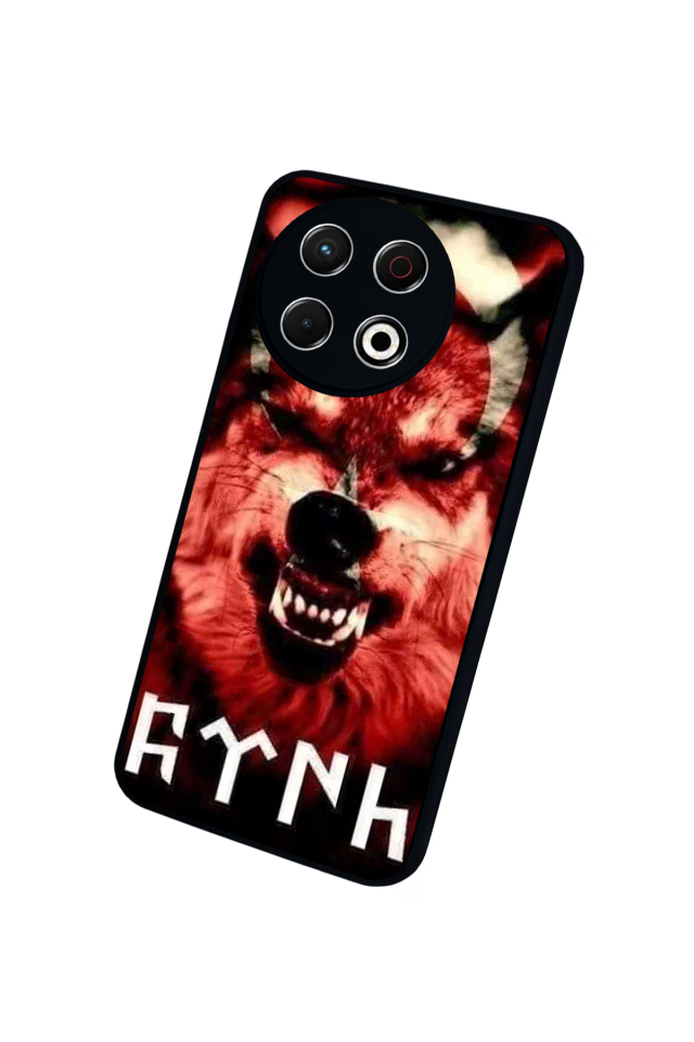 Tecno Spark 30 Pro Uyumlu Bozkurt Tasarımlı Glossy Premium Kılıf