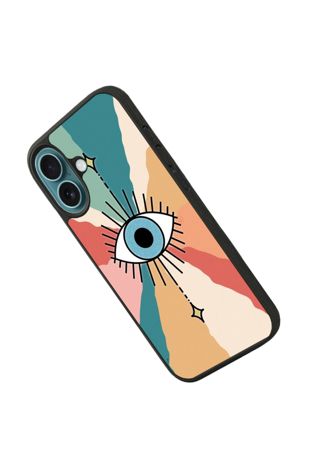 iPhone 16 Uyumlu Göz Tasarımlı Glossy Premium Kılıf