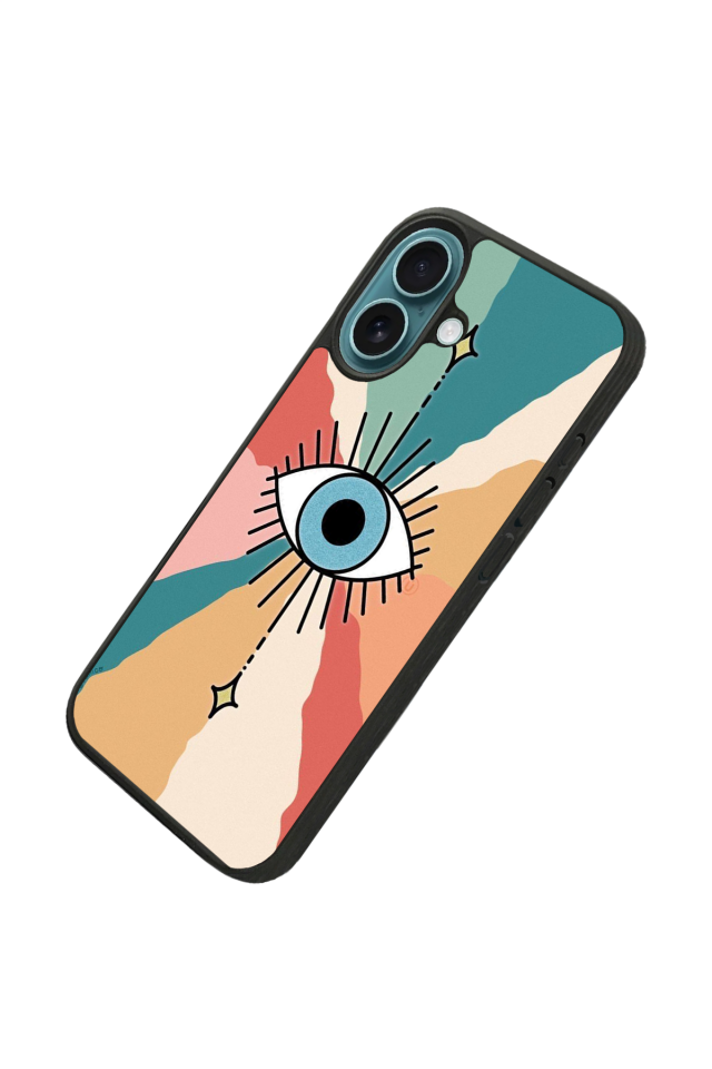 iPhone 16 Uyumlu Göz Tasarımlı Glossy Premium Kılıf