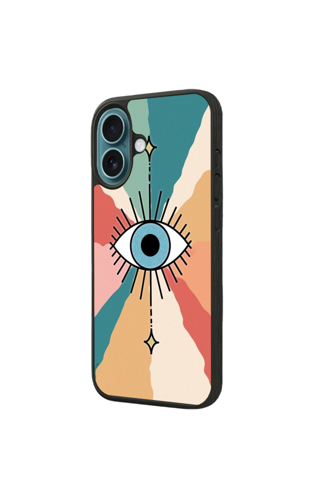 iPhone 16 Uyumlu Göz Tasarımlı Glossy Premium Kılıf