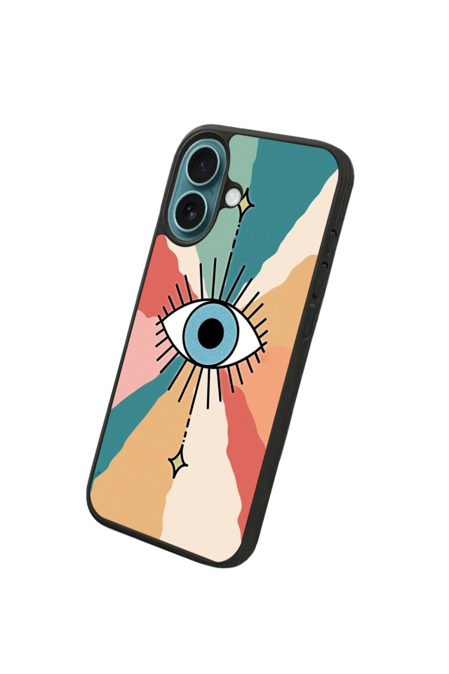 iPhone 16 Uyumlu Göz Tasarımlı Glossy Premium Kılıf