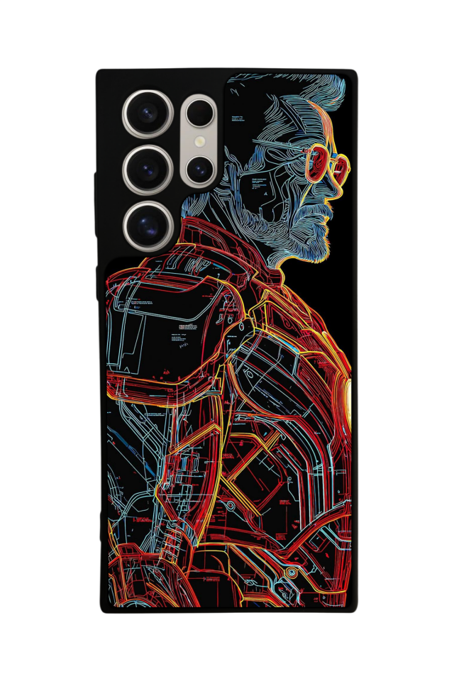 Samsung Galaxy S22 Ultra Uyumlu Iron Man ( Demir Adam ) Tasarımlı Glossy Premium Kılıf
