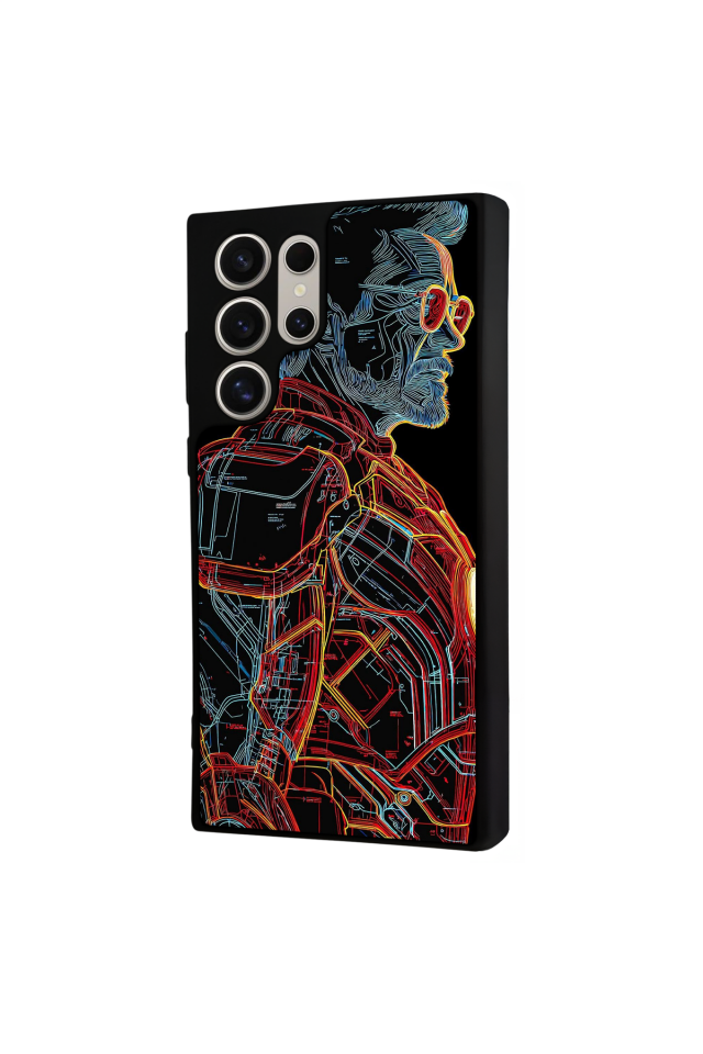 Samsung Galaxy S22 Ultra Uyumlu Iron Man ( Demir Adam ) Tasarımlı Glossy Premium Kılıf