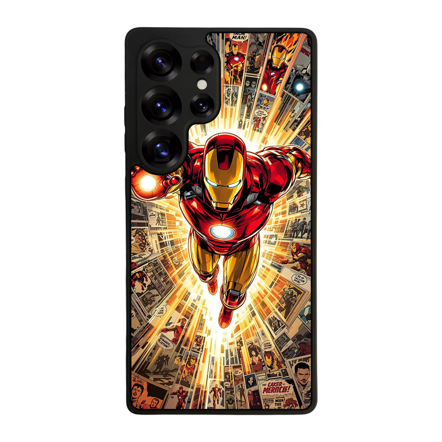 Samsung Galaxy S25 Ultra Uyumlu  Iron Man ( Demir Adam ) Tasarımlı Glossy Premium Kılıf