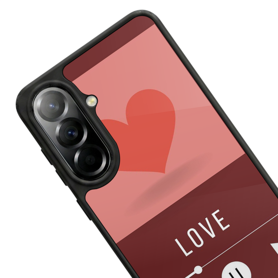 Samsung Galaxy A37 Uyumlu Kalp Love Tasarımlı Glossy Premium Kılıf