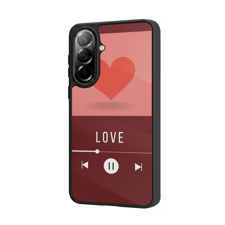 Samsung Galaxy A37 Uyumlu Kalp Love Tasarımlı Glossy Premium Kılıf