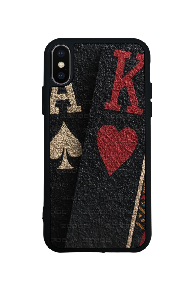 iPhone X/ XS Uyumlu Kart Tasarımlı Glossy Premium Kılıf