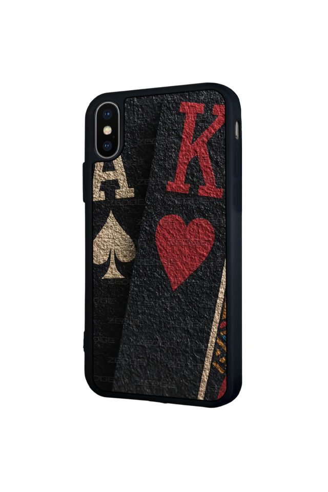 iPhone X/ XS Uyumlu Kart Tasarımlı Glossy Premium Kılıf