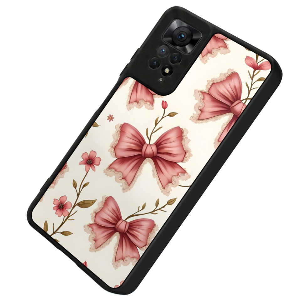 Xiaomi Redmi Note 12 Pro Uyumlu Kurdele Tasarımlı Glossy Premium Kılıf