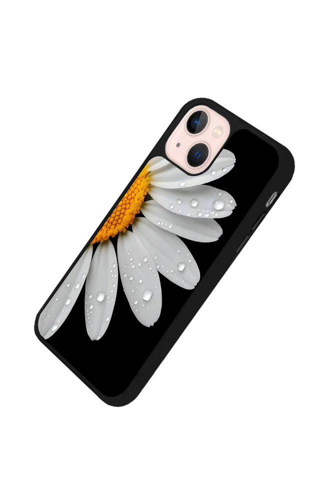 iPhone 15 Uyumlu Papatya Tasarımlı Glossy Premium Kılıf