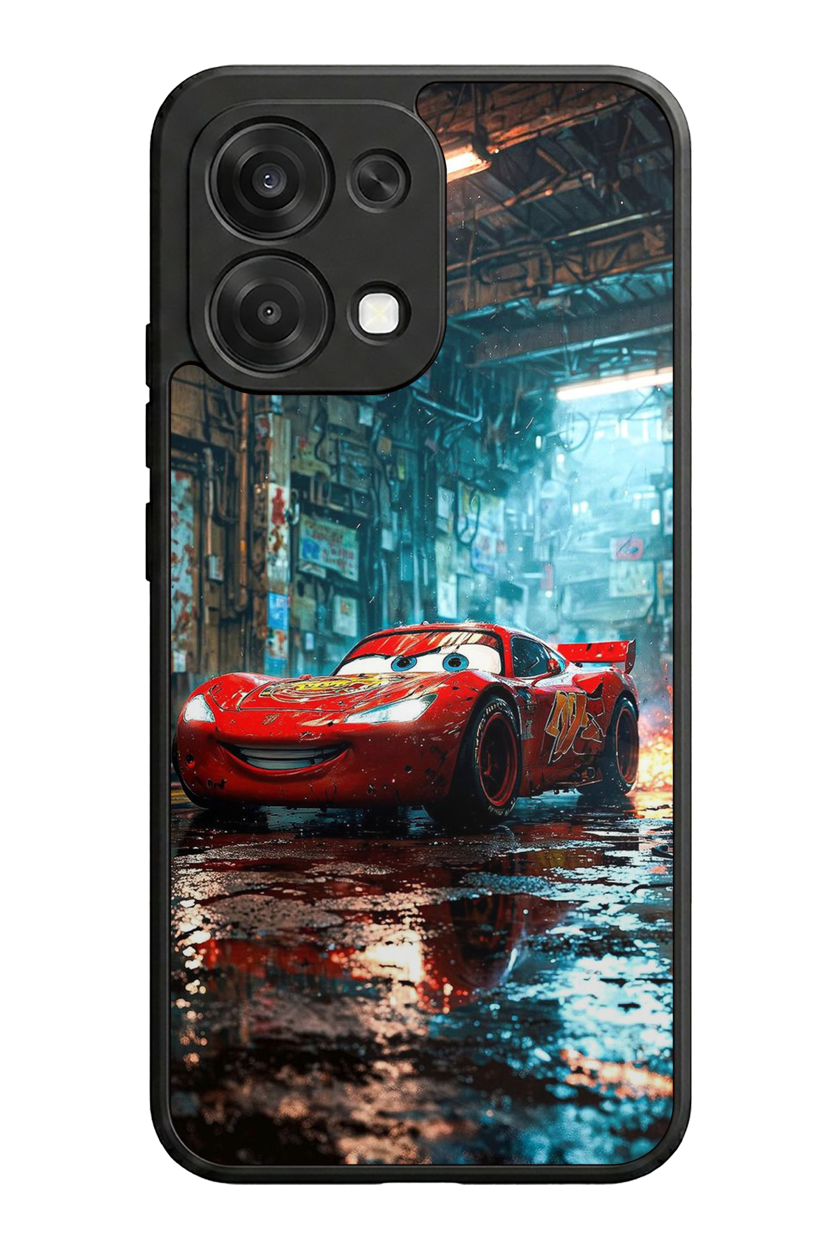 Oppo A6 Pro Uyumlu Şimsek McQueen Tasarımlı Glossy Premium Kılıf