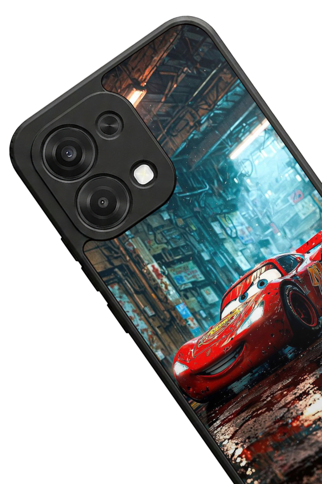 Oppo A6 Pro Uyumlu Şimsek McQueen Tasarımlı Glossy Premium Kılıf