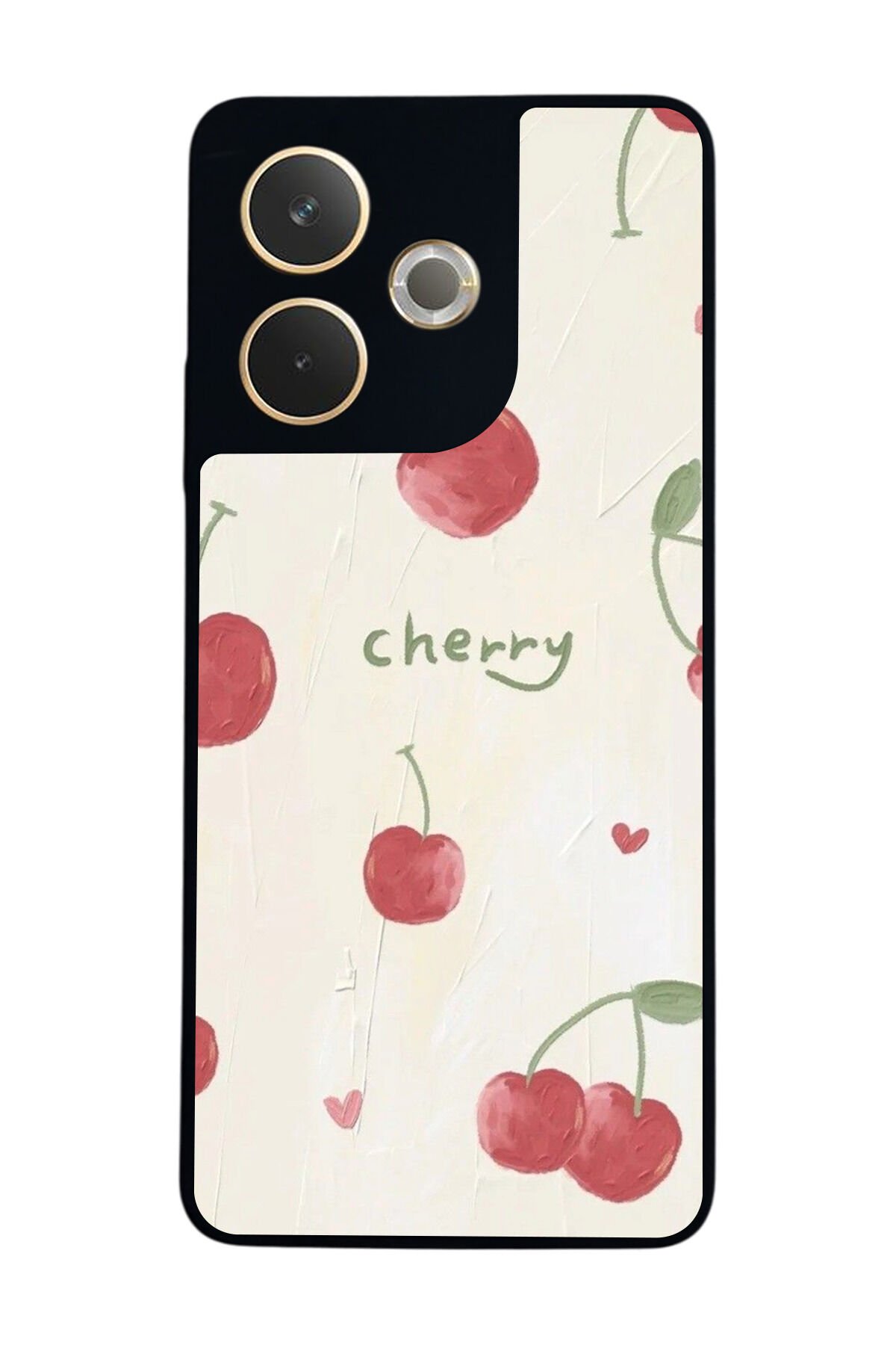 Oppo A5 Pro Uyumlu Kiraz Tasarımlı Glossy Premium Kılıf