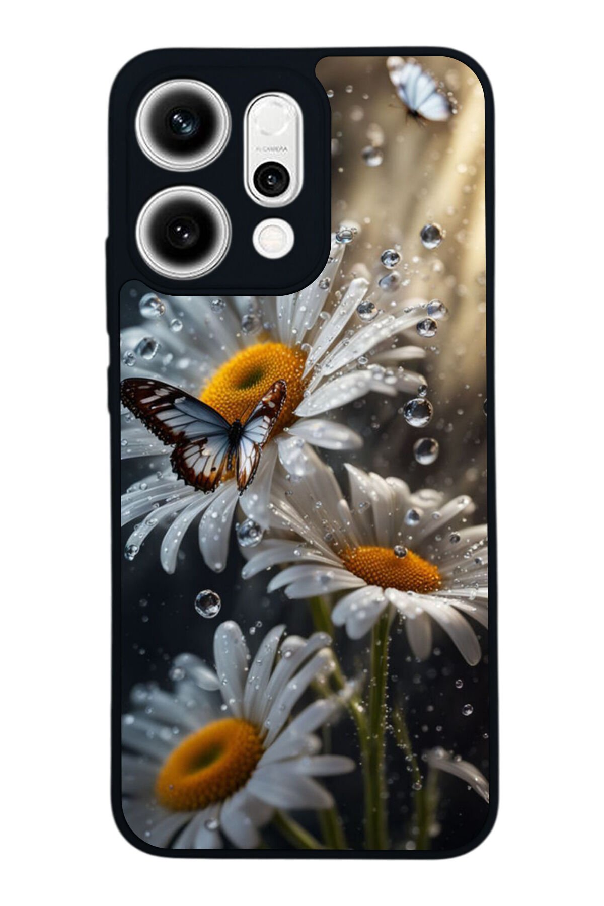 Oppo Reno 14 Uyumlu Cicek Tasarımlı Glossy Premium Kılıf
