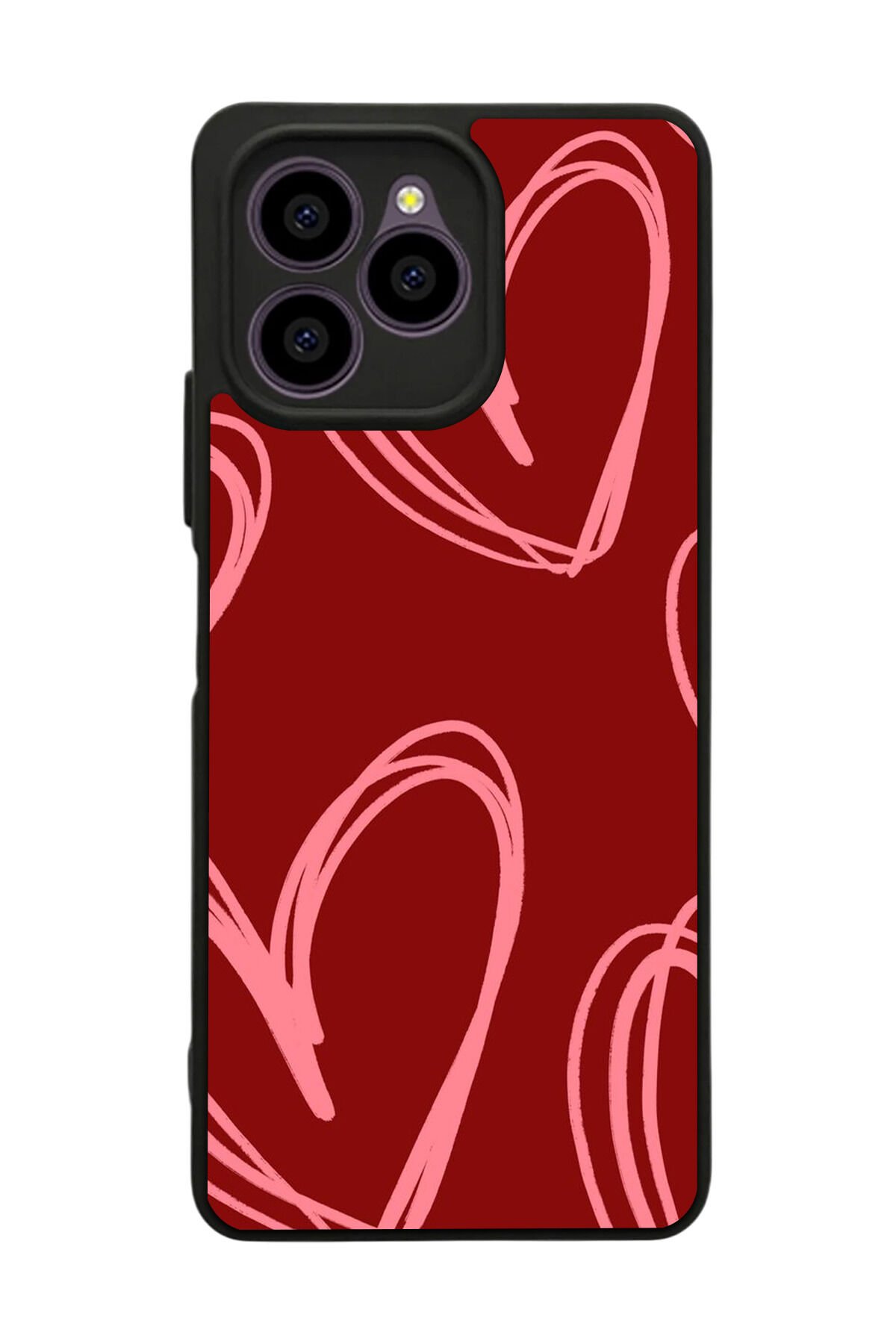 Omix X6 Uyumlu Kalp Love Tasarımlı Glossy Premium Kılıf