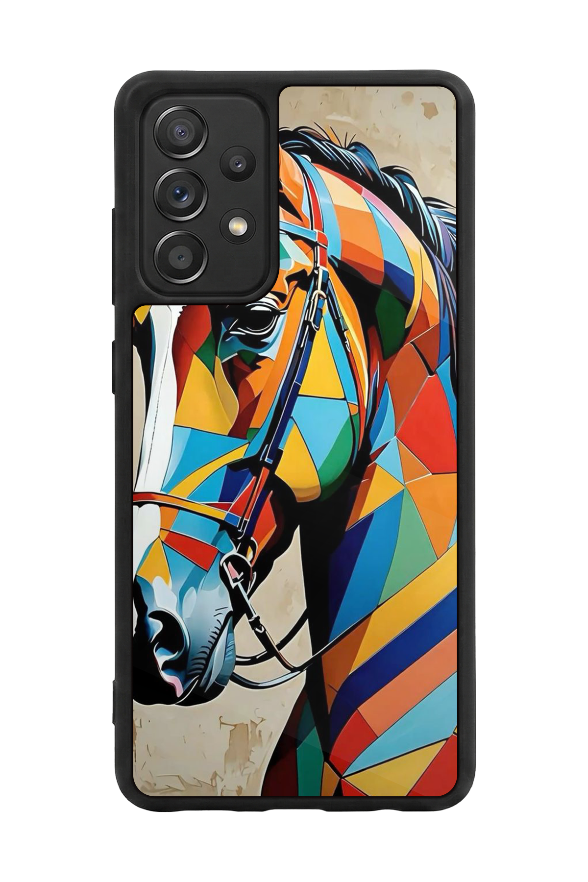 Samsung Galaxy A72 Uyumlu At Horse Tasarımlı Glossy Premium Kılıf