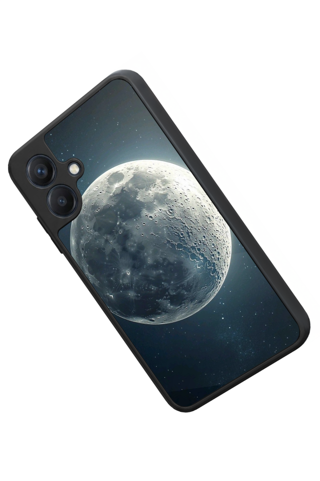 Samsung Galaxy A07 Uyumlu Ay Tasarımlı Glossy Premium Kılıf