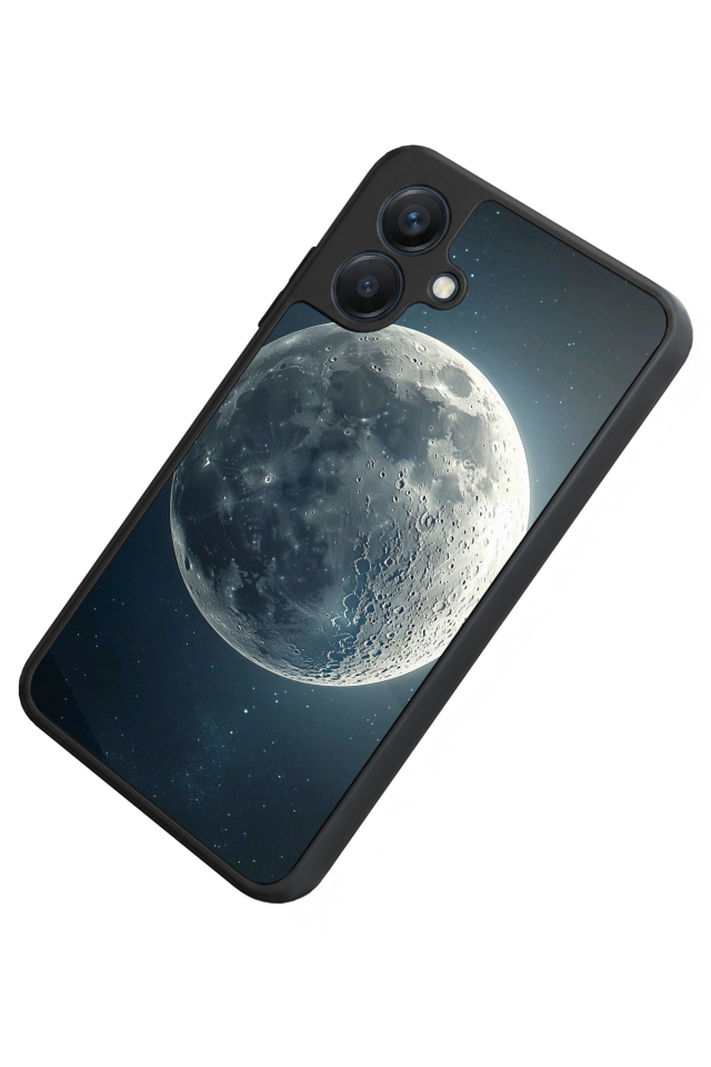 Samsung Galaxy A07 Uyumlu Ay Tasarımlı Glossy Premium Kılıf